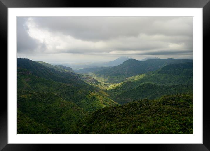 Black River Gorge Viewpoint in Mauritius Framed Mounted Print by Dietmar Rauscher