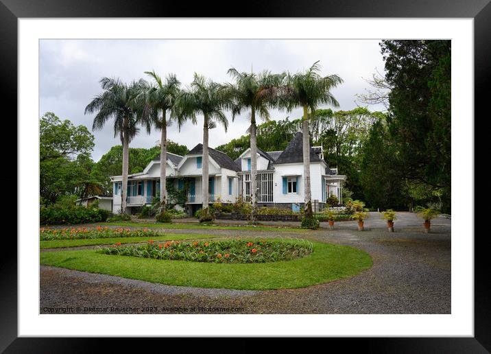 Domaine des Aubineaux Plantation Exterior in Mauritius Framed Mounted Print by Dietmar Rauscher