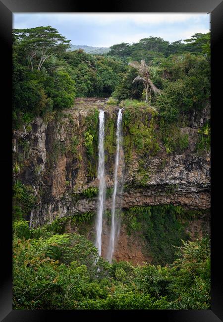 Chamarel Waterfalls in Mauritius Framed Print by Dietmar Rauscher