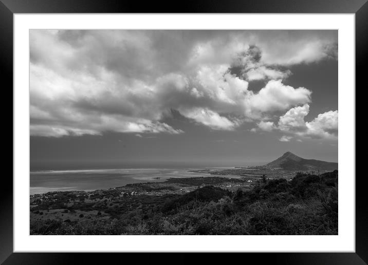 La Tourelle du Tamarin Mountain in Mauritius Framed Mounted Print by Dietmar Rauscher