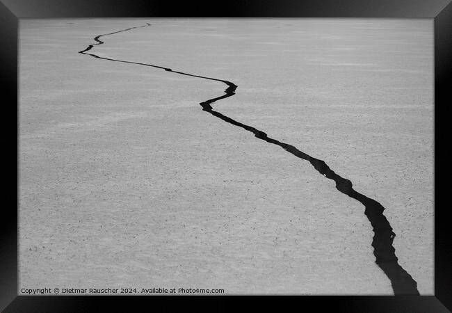 Crack in the Ice of Weissensee Lake in Carinthia, Austria Framed Print by Dietmar Rauscher