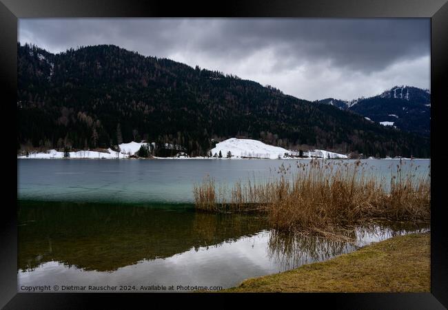 Lake Weissensee Winter Landscape in Carinthia Framed Print by Dietmar Rauscher
