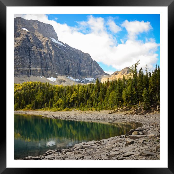 Floe Lake in Kootenay National Park British Columbia Framed Mounted Print by Shawna and Damien Richard