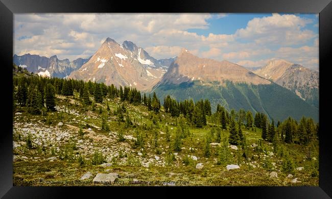 Jumbo Pass Mountain Landscape British Columbia Canada Framed Print by Shawna and Damien Richard