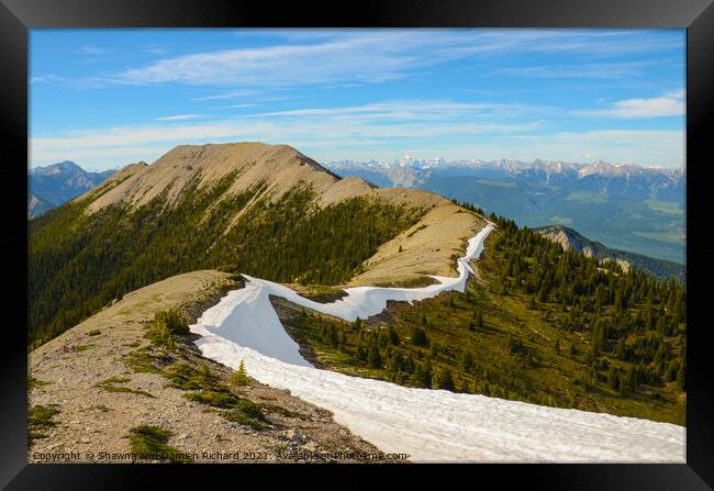 Mountain Landscape in Spring Framed Print by Shawna and Damien Richard