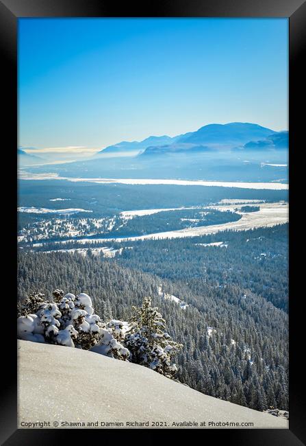 Fresh Snow on Mount Swansea British Columbia Canada Framed Print by Shawna and Damien Richard