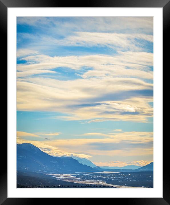 View of Columbia Valley from Mt. Swansea near Invermere, BC Framed Mounted Print by Shawna and Damien Richard