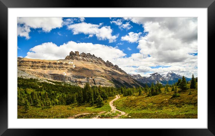 Mountain view LDolomite Pass Banff National PArk Framed Mounted Print by Shawna and Damien Richard