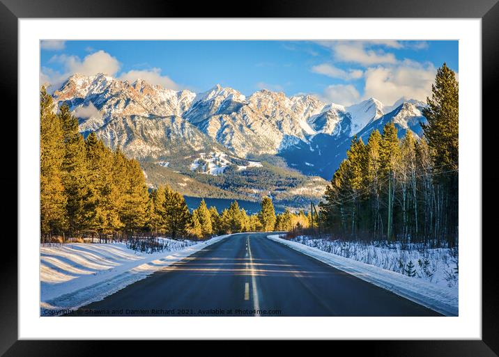 Fairmont Hot Springs Resort in Winter Framed Mounted Print by Shawna and Damien Richard