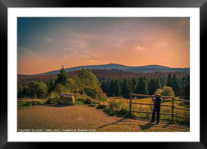 Brocken Mountain - Harz Mountains Framed Mounted Print by David J Gillan