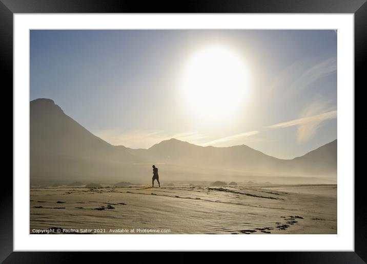 Walking on paradise Framed Mounted Print by Paulina Sator