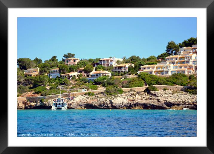 Majorca beautiful coastline  Framed Mounted Print by Paulina Sator