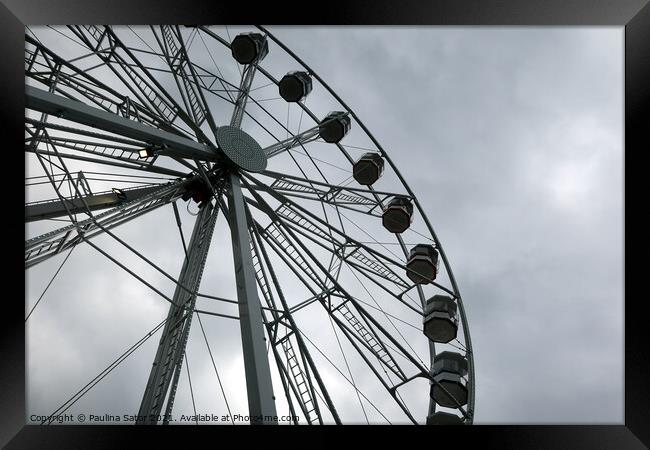 Amusement ride Framed Print by Paulina Sator