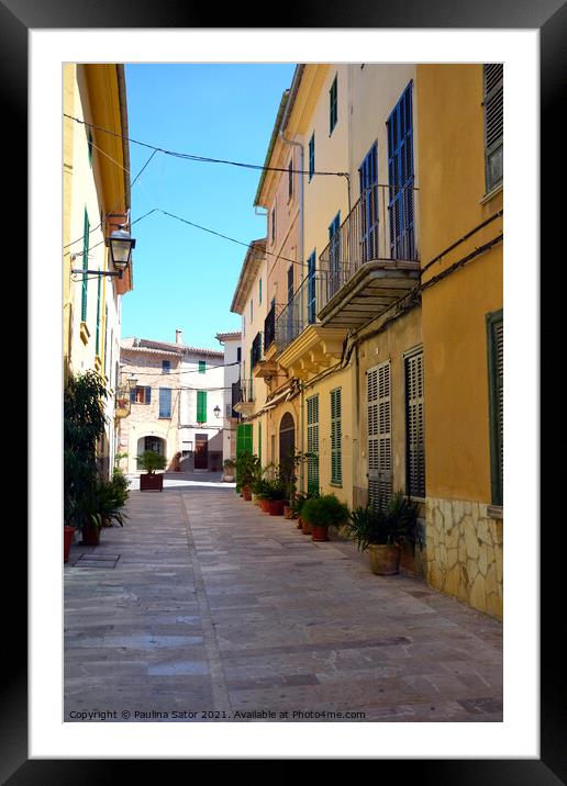 Alcudia Old Town, Majorca Framed Mounted Print by Paulina Sator
