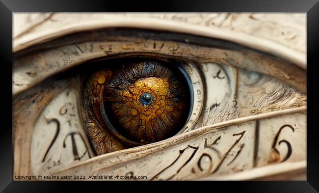 Eye of time fantasy Framed Print by Paulina Sator