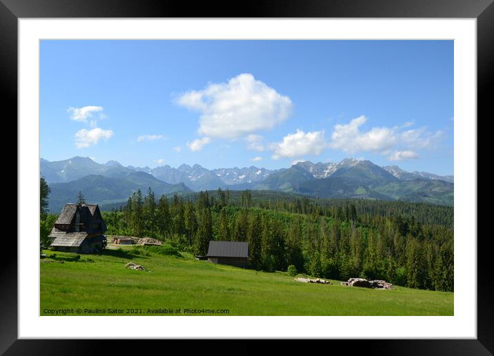 Tatra Mountains panorama Framed Mounted Print by Paulina Sator