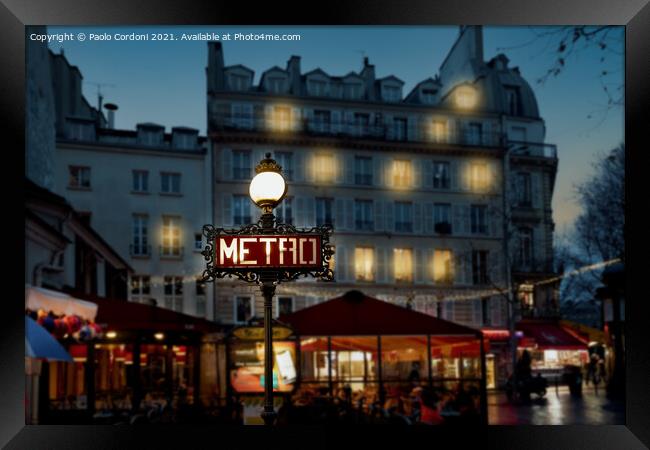 Paris by night Framed Print by Paolo Cordoni