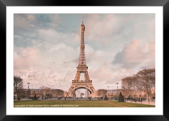 The Eiffel Tower Framed Mounted Print by Paolo Cordoni