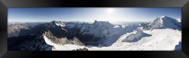 Aiguille du Grépon aiguille du midi french alps Framed Print by Sonny Ryse