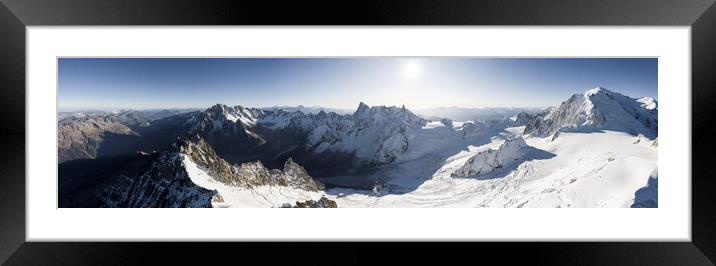 Aiguille du Grépon aiguille du midi french alps Framed Mounted Print by Sonny Ryse