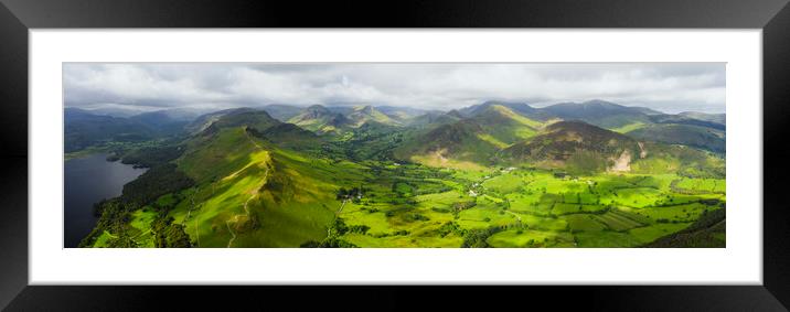 Catbells and the Newlands Valley the lake dsitrict Framed Mounted Print by Sonny Ryse