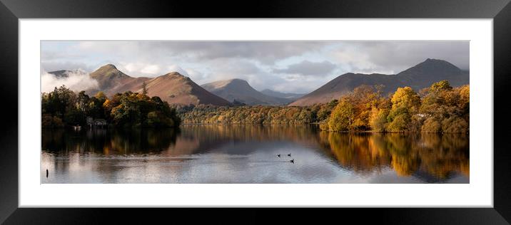 Derwentwater Keswick in Autumn the Lake District Framed Mounted Print by Sonny Ryse