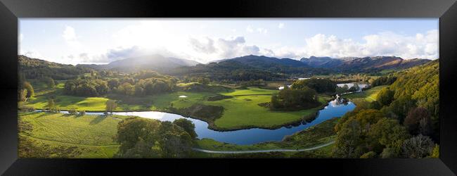 River Brathay and Skelwith Aerial Lake District Framed Print by Sonny Ryse
