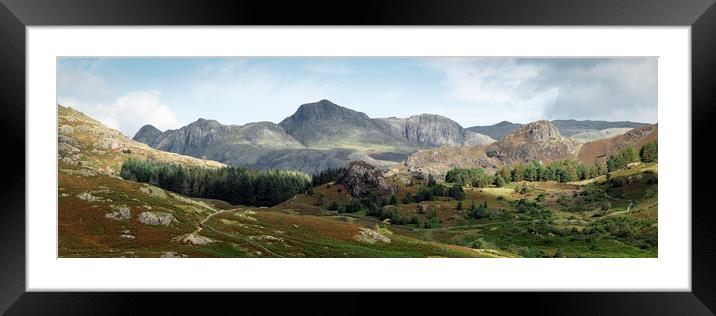 Langdale pikes the lake district Framed Mounted Print by Sonny Ryse