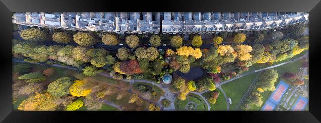 Harrogate Valley Gardens aerial north yorkshire Framed Print by Sonny Ryse