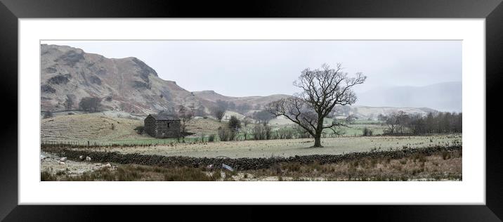 Lake district on a frosty day Framed Mounted Print by Sonny Ryse
