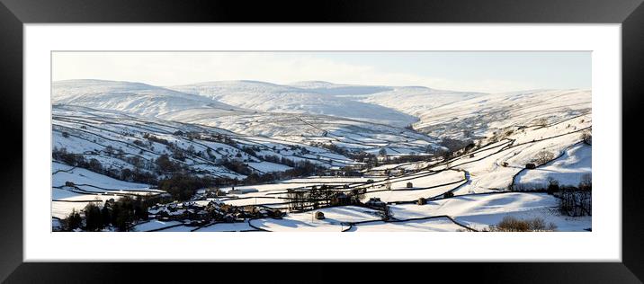 Thwaite in winter Swaledale Yorkshire Dales Framed Mounted Print by Sonny Ryse