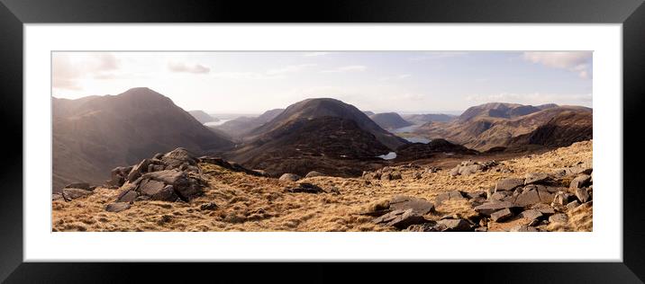 Ennerdale and Buttermere Valleys Lake District Framed Mounted Print by Sonny Ryse