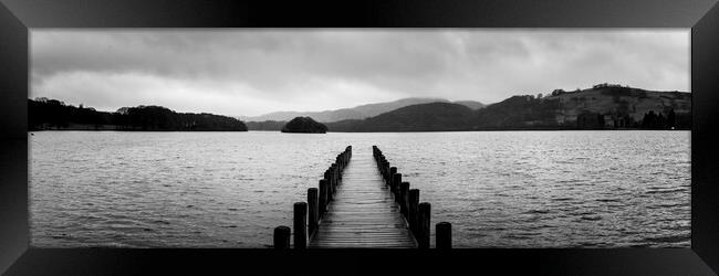 Coniston Water Boat Jetty Lake District Framed Print by Sonny Ryse