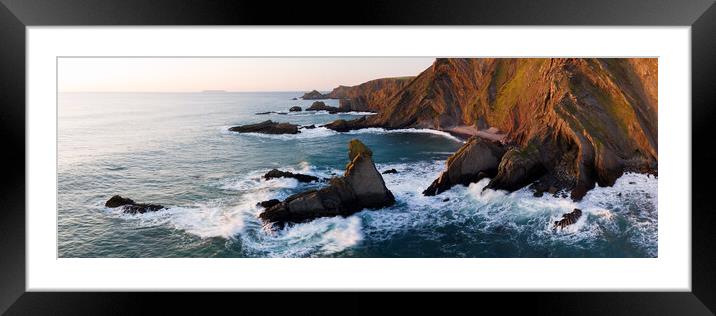 Hartland Quay from above Framed Mounted Print by Sonny Ryse