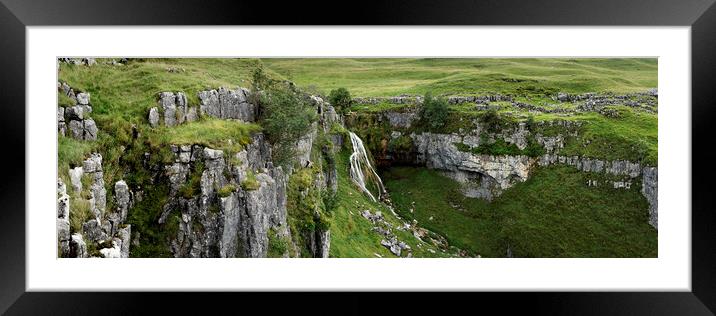 Yorskhire Dales waterfall Framed Mounted Print by Sonny Ryse