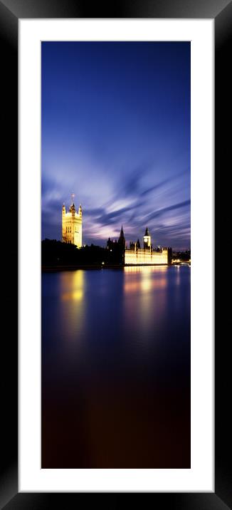 Vertical Panorama of Big ben and the Houses of Parliament Framed Mounted Print by Sonny Ryse