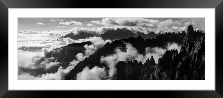 Dolomites mountains mist Italy Framed Mounted Print by Sonny Ryse