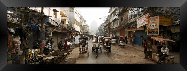 Old Delhi Street Scene India Framed Print by Sonny Ryse