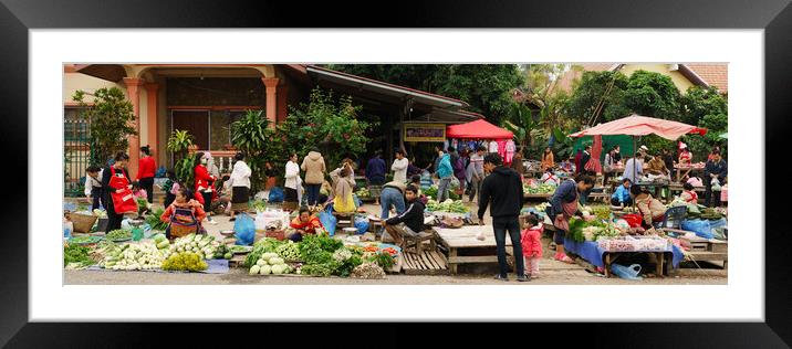 Luang Prabang Street Market Laos Framed Mounted Print by Sonny Ryse
