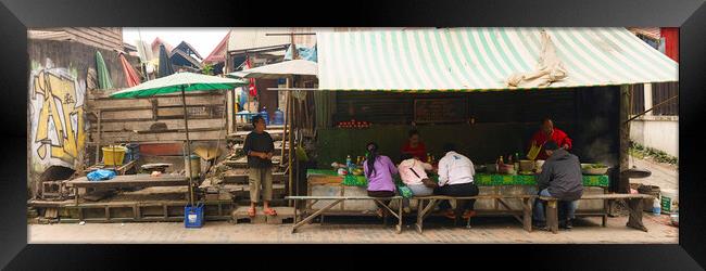 Luang Prabang Street Scene Laos Framed Print by Sonny Ryse