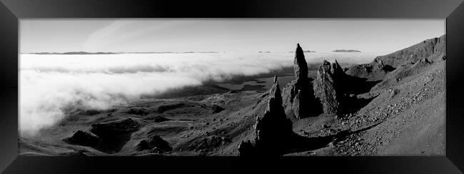 Old Man of Storr in the mist Isle of Skye Scotland Framed Print by Sonny Ryse