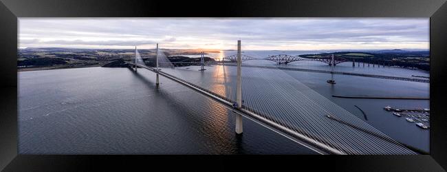 Queensferry Crossings Forth River Scotland Framed Print by Sonny Ryse