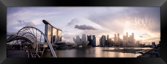 Singapore Marina Bay at sunset Framed Print by Sonny Ryse