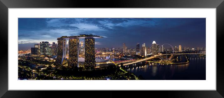 Singapore Marina Bay Sands and City Framed Mounted Print by Sonny Ryse