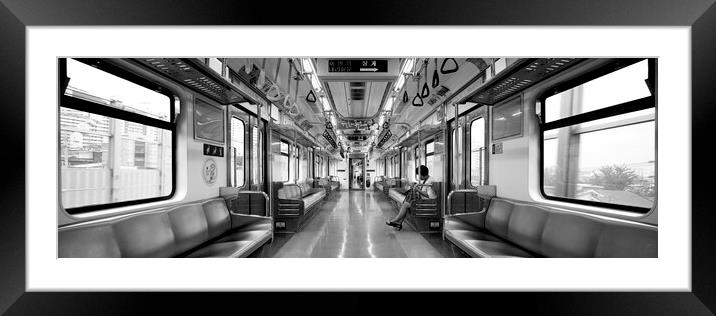Seoul metro black and white Framed Mounted Print by Sonny Ryse