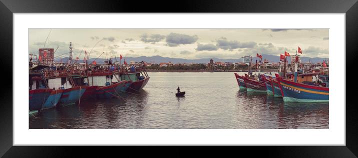 Thailand fishing boatstif Framed Mounted Print by Sonny Ryse