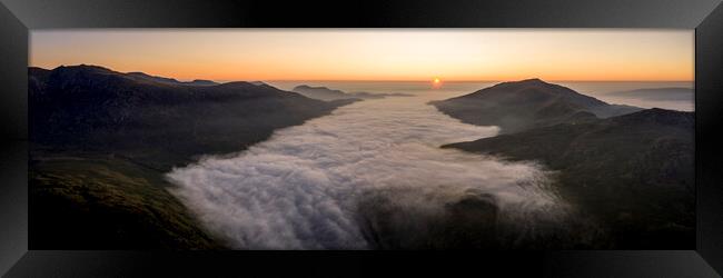 Snowdonia Wales sunrise cloud inversion Framed Print by Sonny Ryse