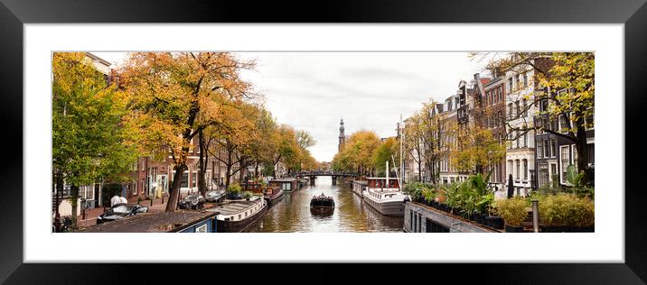 Amsterdam Canal Autumn Holland Netherlands 2 Framed Mounted Print by Sonny Ryse