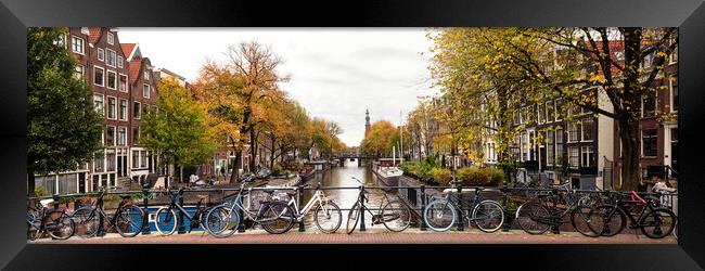 Amsterdam Canal Autumn Holland Netherlands Framed Print by Sonny Ryse