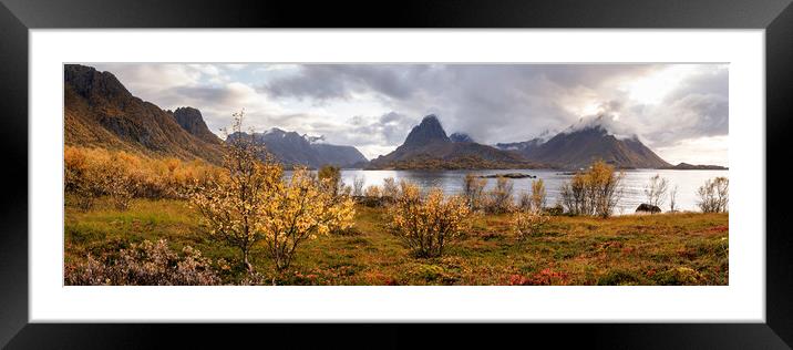 Austvagoya Island Autumn Lofoten Islands Norway Framed Mounted Print by Sonny Ryse